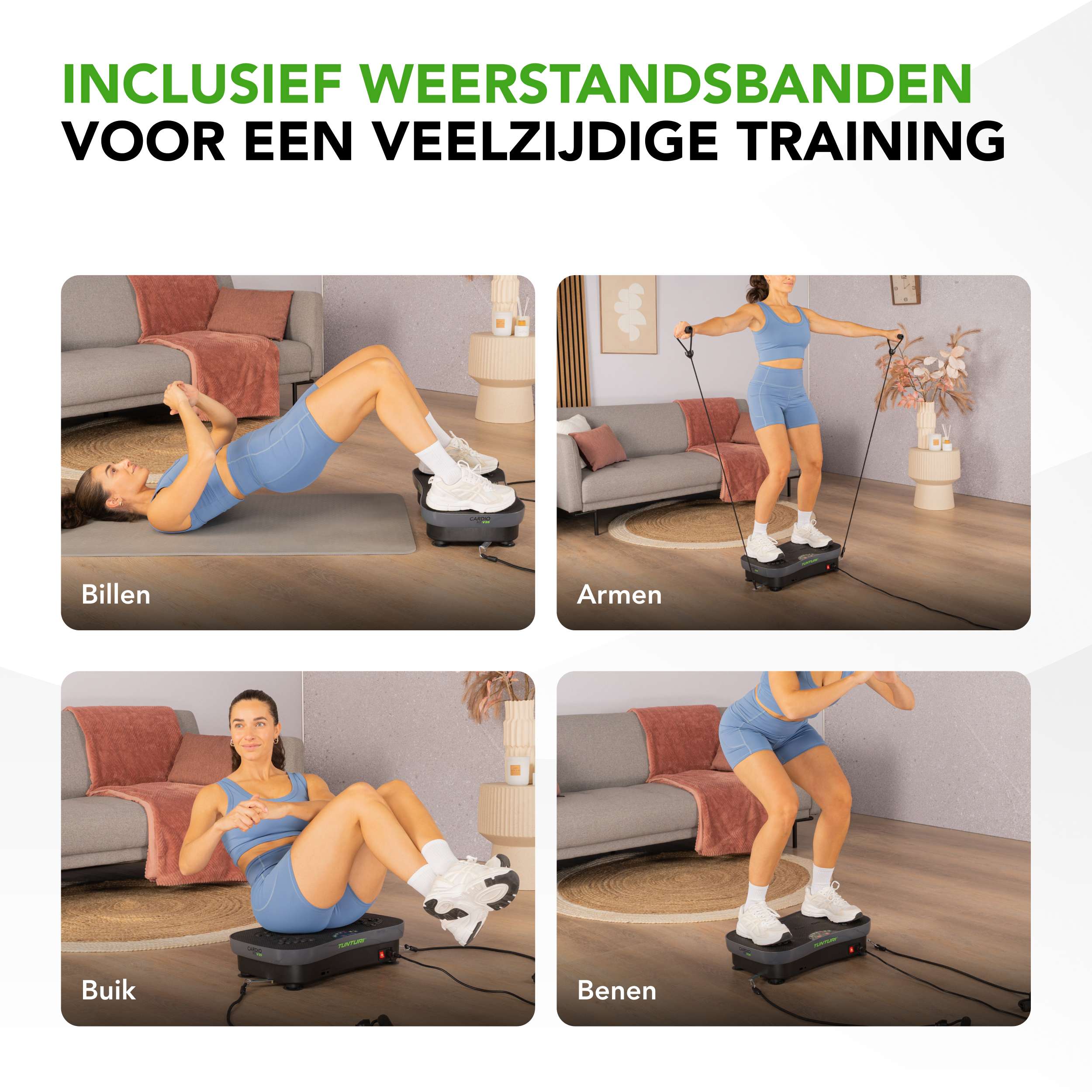 Zoluko Fitness Trilplaat Met Bluetooth Functie Incl. E Book Weerstandsbanden En Afstandsbediening Led Display Usb Port Antislip Rubber 5 Trainingsprogramma S 99 Snelheid Niveaus Powerplate Zwart 590284667