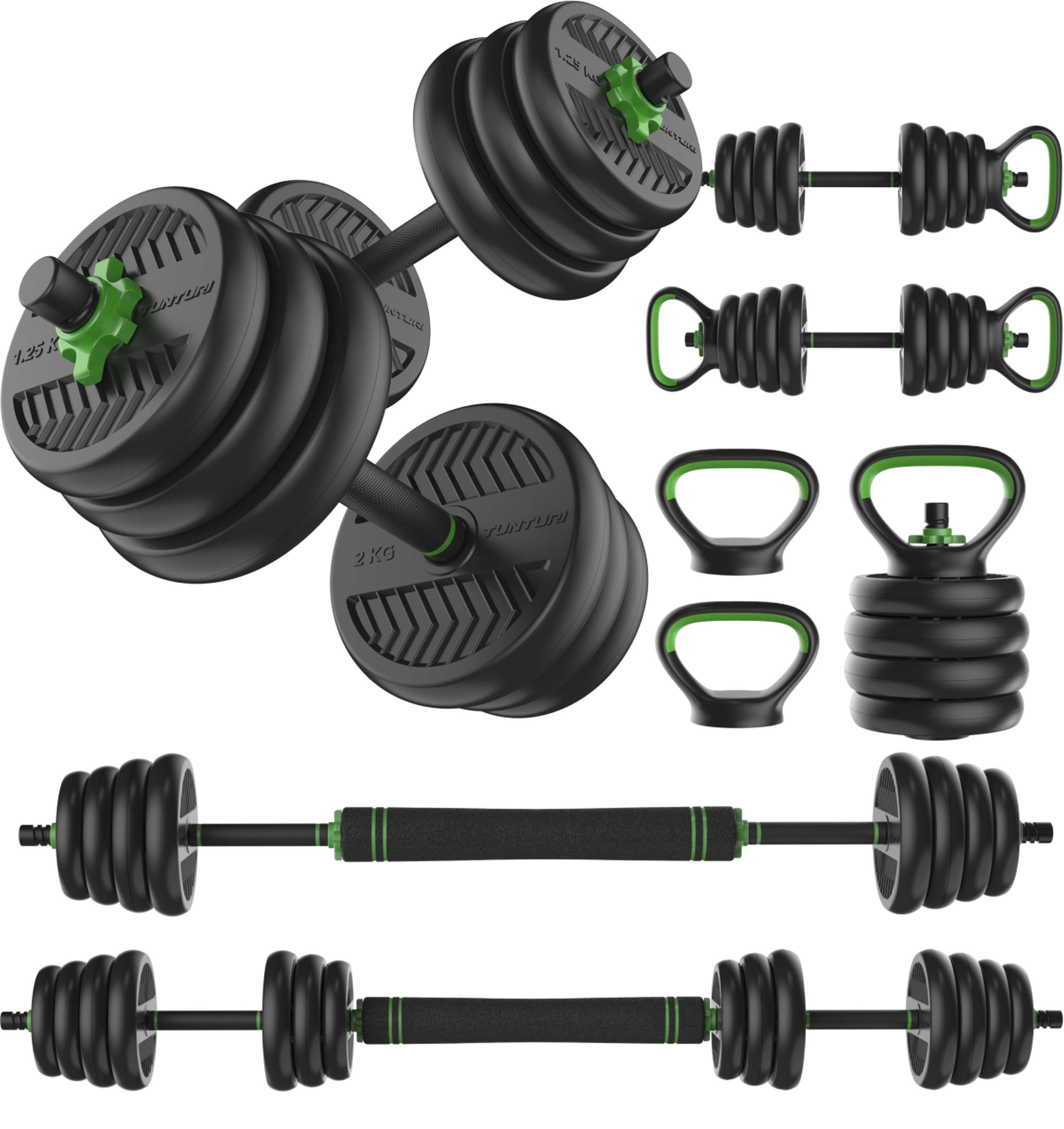 Tunturi WB50 Halterbank - Bankdrukbank - Leg extension - Bicep curls - Hamstring Curls - Incl. gratis fitness app