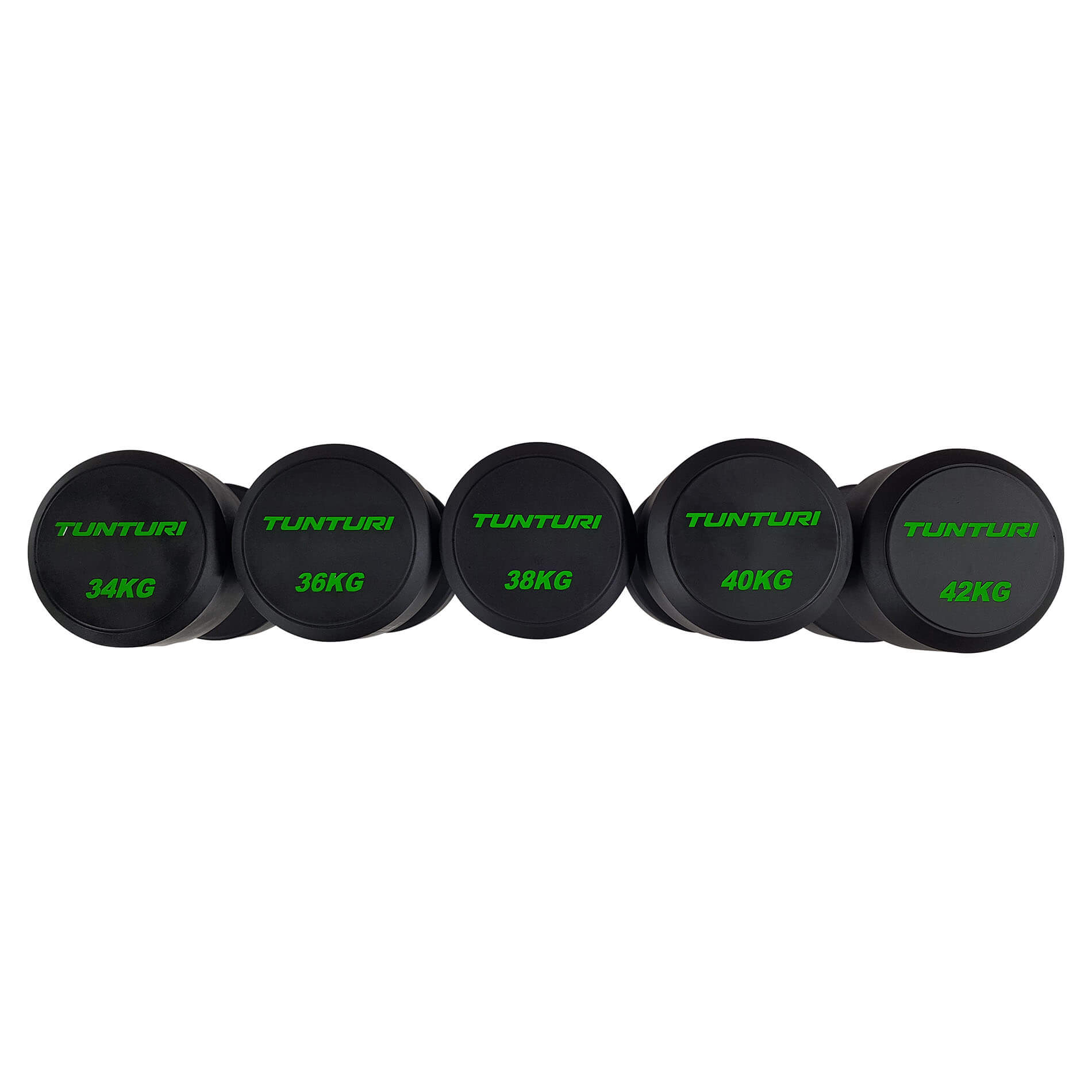 Tunturi PU Pro Dumbbell Set 34-42kg kopen? l Fitnessdelivery