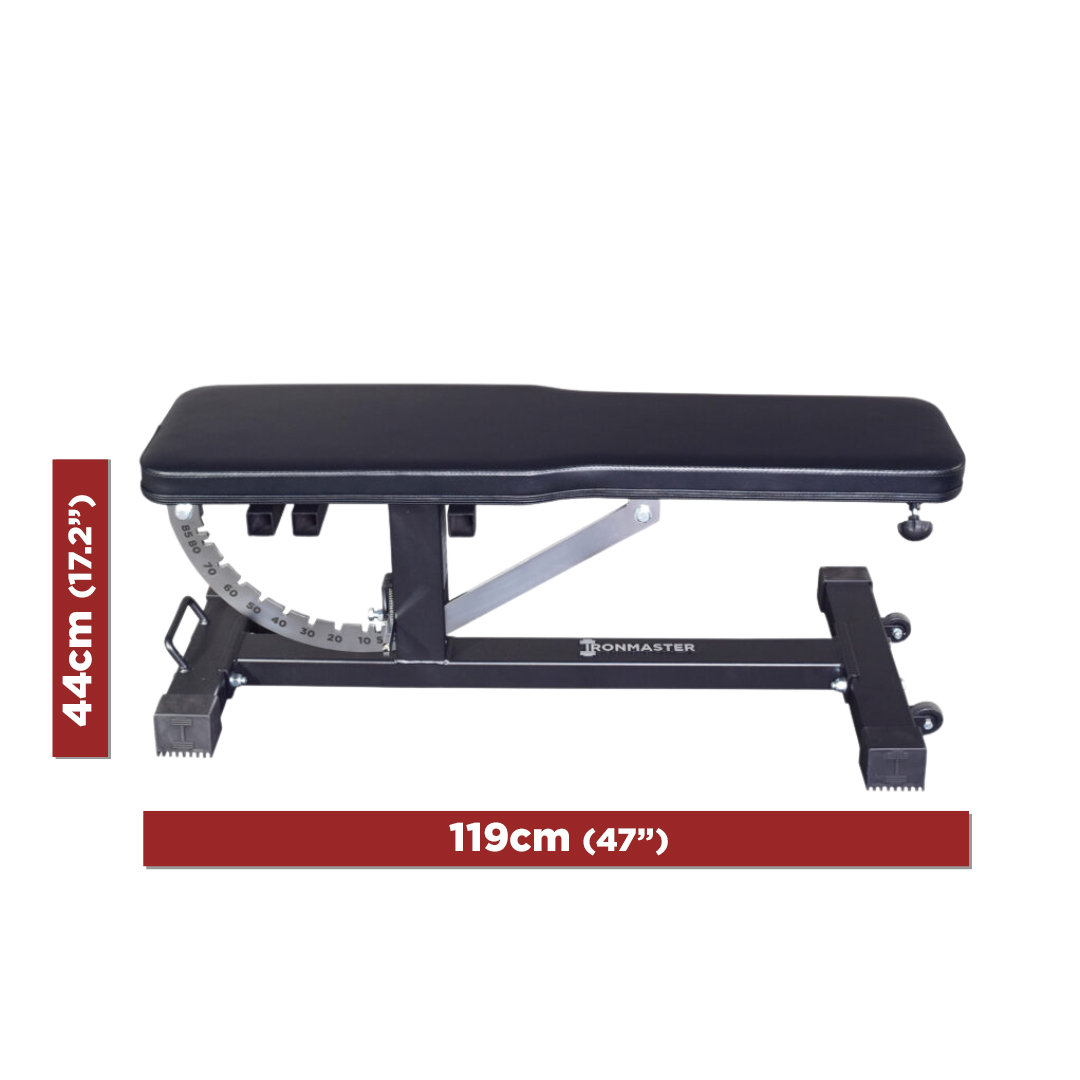 Ironmaster Super Bench PRO V2 Trainingsbank kopen? l Fitnessdelivery