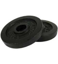 Tunturi Halterschijven - Halter gewichten - 2 x 1,25 kg - Ø 30 mm - Gietijzer - Incl. gratis fitness app