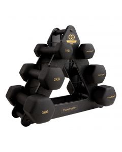 Tunturi Centuri Dumbbell Set | Met Opbergrek | Neopreen l 1 t/m 3 kg