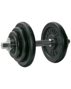 Tunturi Dumbbellset | Halterset | Totaal 20 kg | 1 stang | Zwart